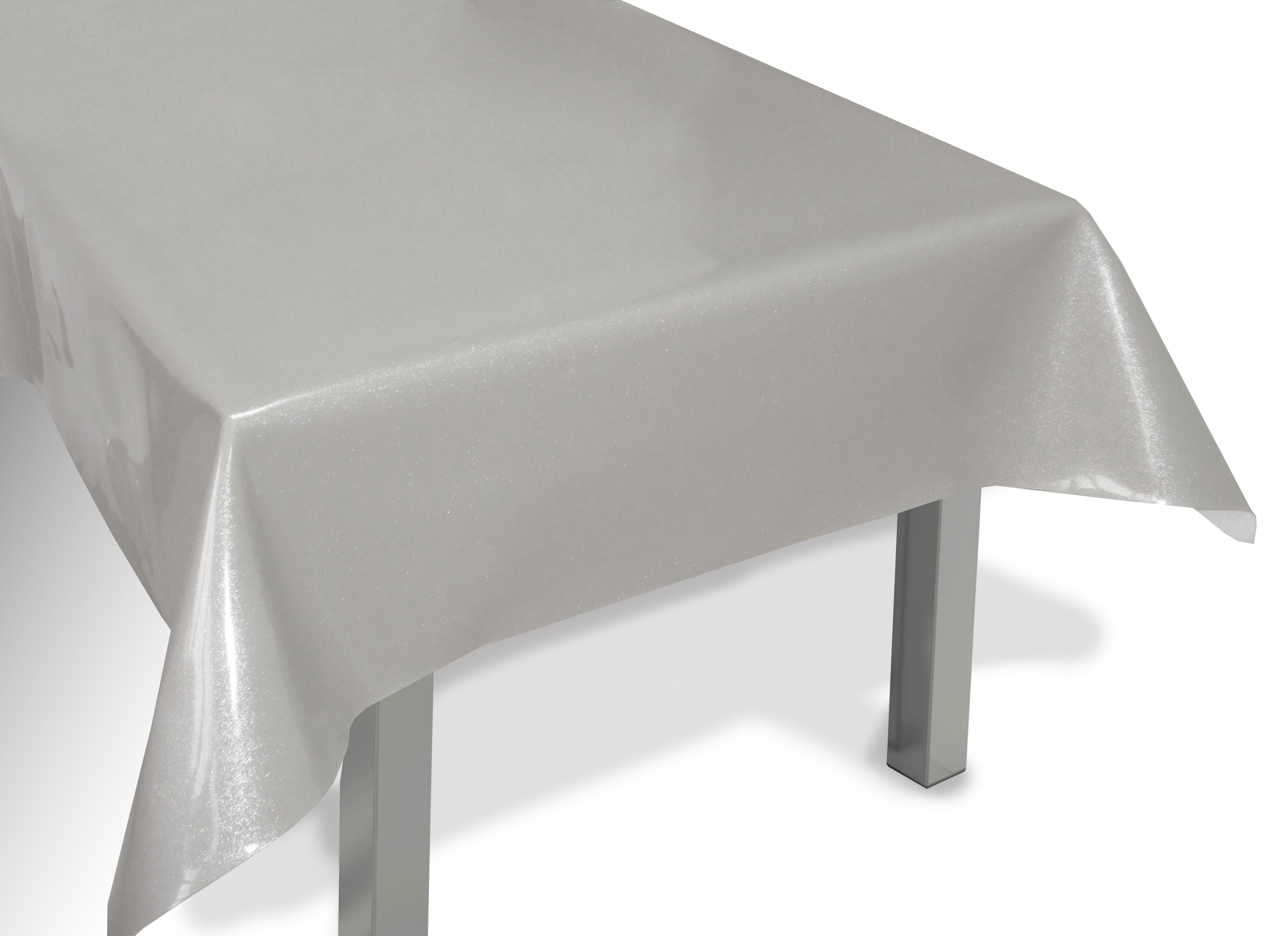 Protège table PVC gris 140 cm